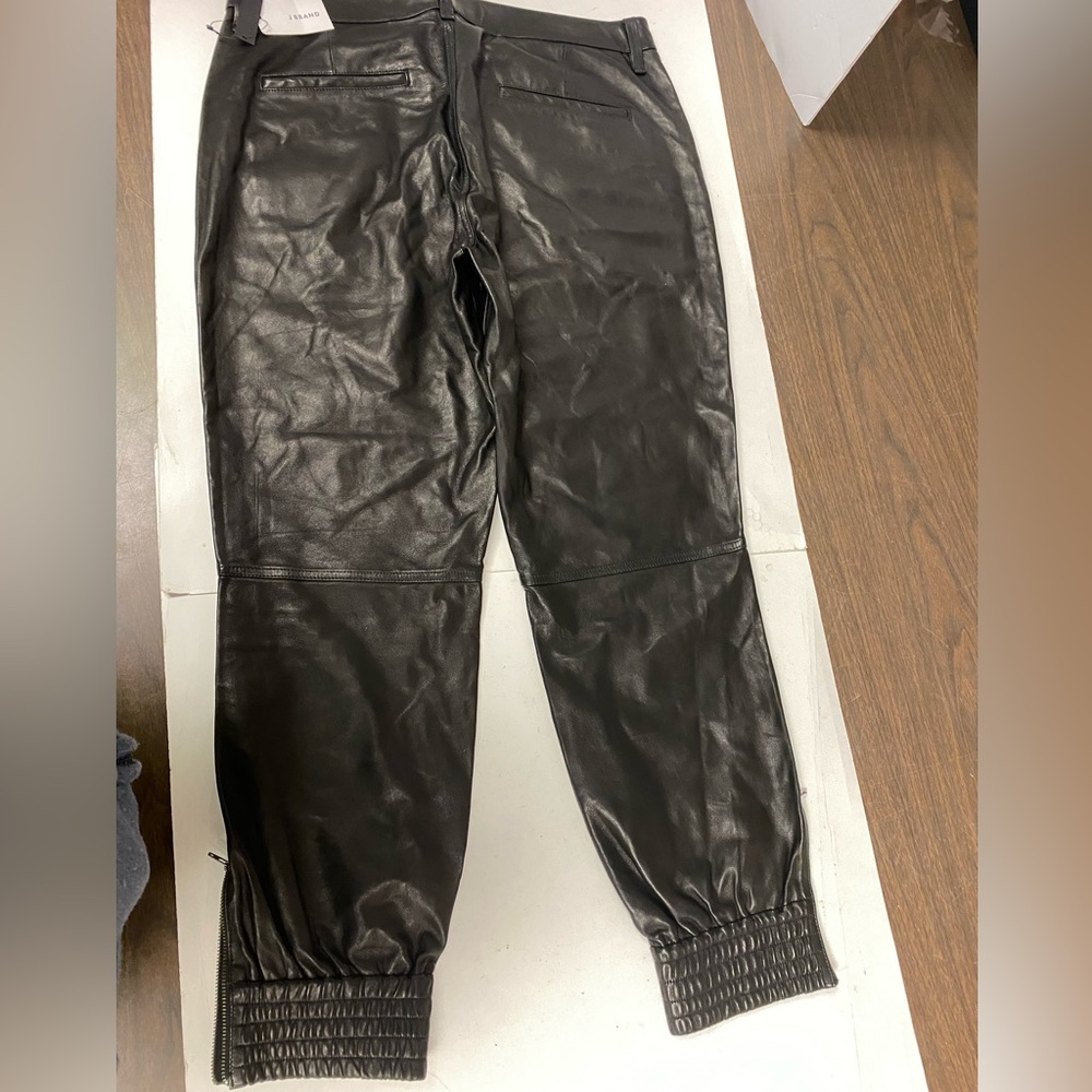 J Brand Black Lambskin Leather pants
